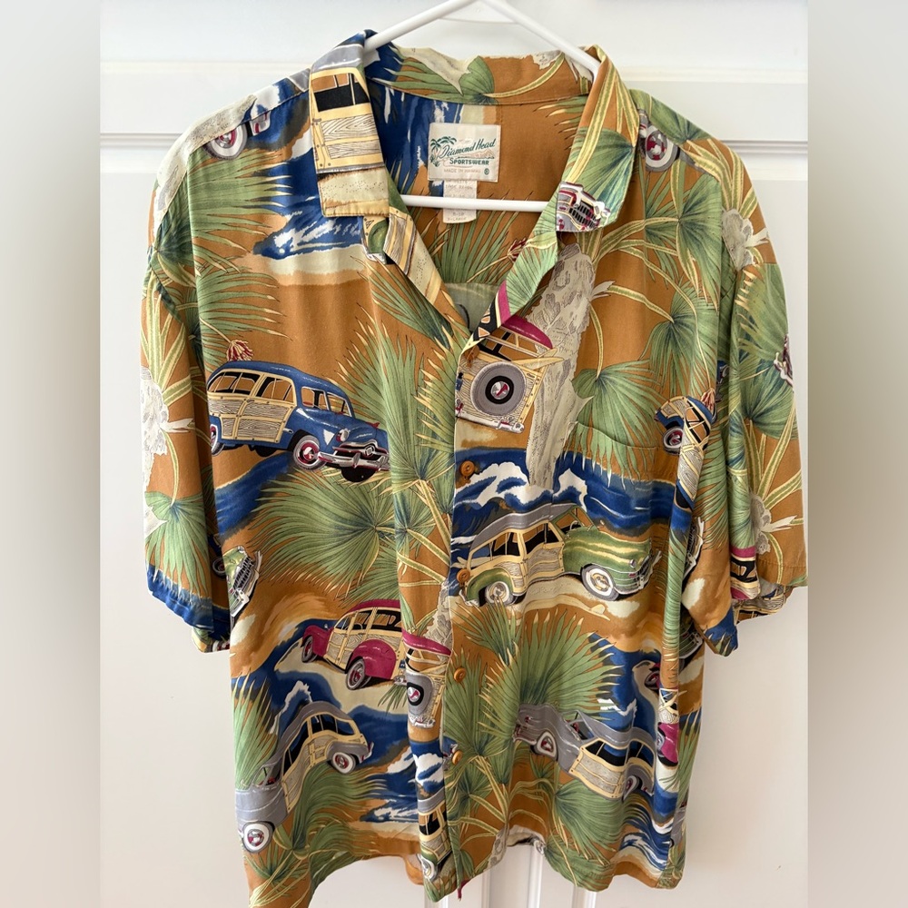 Vintage Car Print Men's Shirt